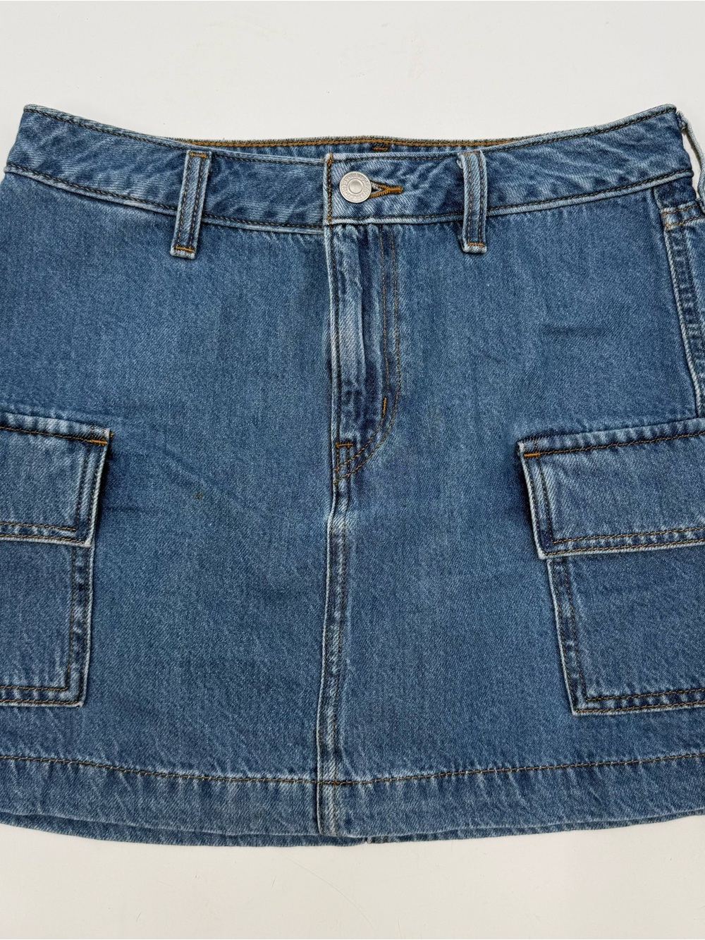 Levi's Blue Denim Mini Skirt with Cargo Pockets